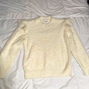 Sadie & Sage Cashmere Cream Fluffy Knit Sweater – Size Small (NWOT)